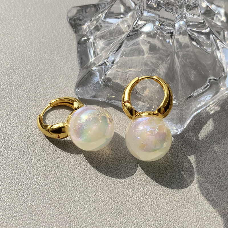 Summer Must-have 14mm Big Opal Drop Earrings | Moonstone Earrings with 14K Gold Plated Clasp