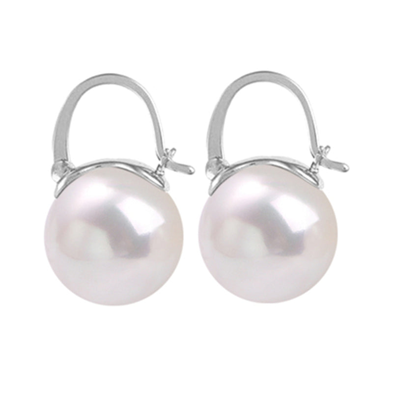 New Color Elegant Pearl Earrings | Earrings with 14mm Big Pearl | Pearl Drop Earrings