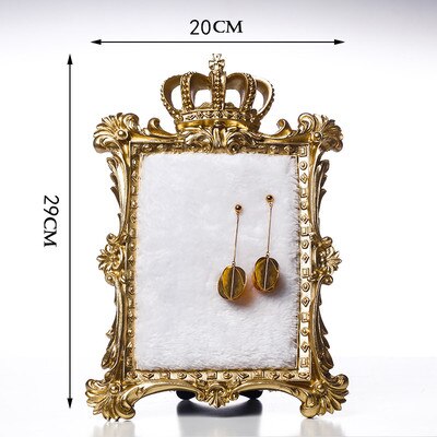 Palace royal style jewelry display stand gold crown photo frame earrings storage shooting props jewelry ornaments