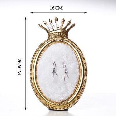 Palace royal style jewelry display stand gold crown photo frame earrings storage shooting props jewelry ornaments