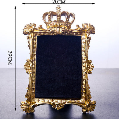 Palace royal style jewelry display stand gold crown photo frame earrings storage shooting props jewelry ornaments
