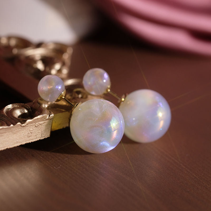 Summer Must-have 14mm Big Opal Drop Earrings | Moonstone Earrings with 14K Gold Plated Clasp