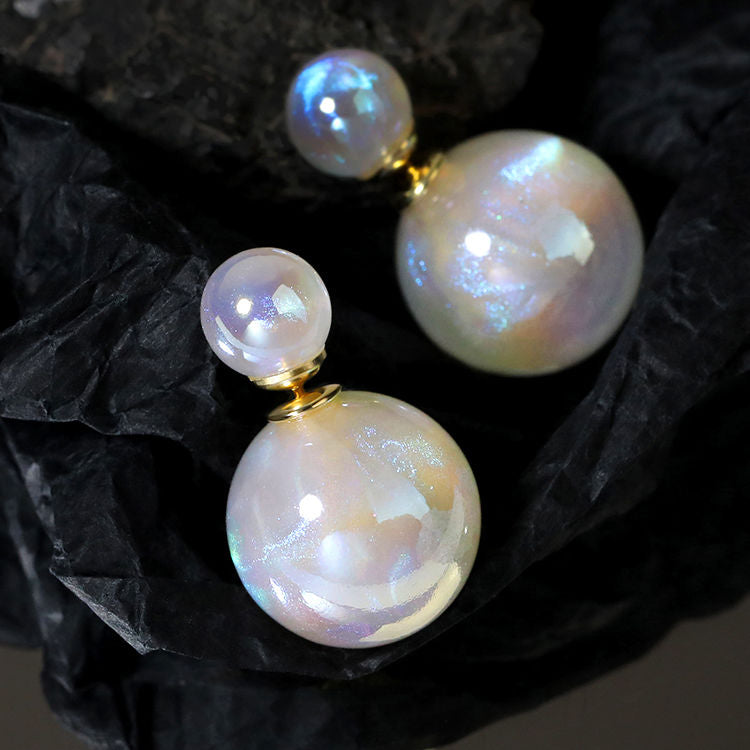 Summer Must-have 14mm Big Opal Drop Earrings | Moonstone Earrings with 14K Gold Plated Clasp