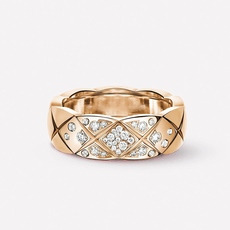 Wide Band Rings | Sterling Silver Ring with X Pattern | Wide Band Diamond Gold Ring for Women and Men