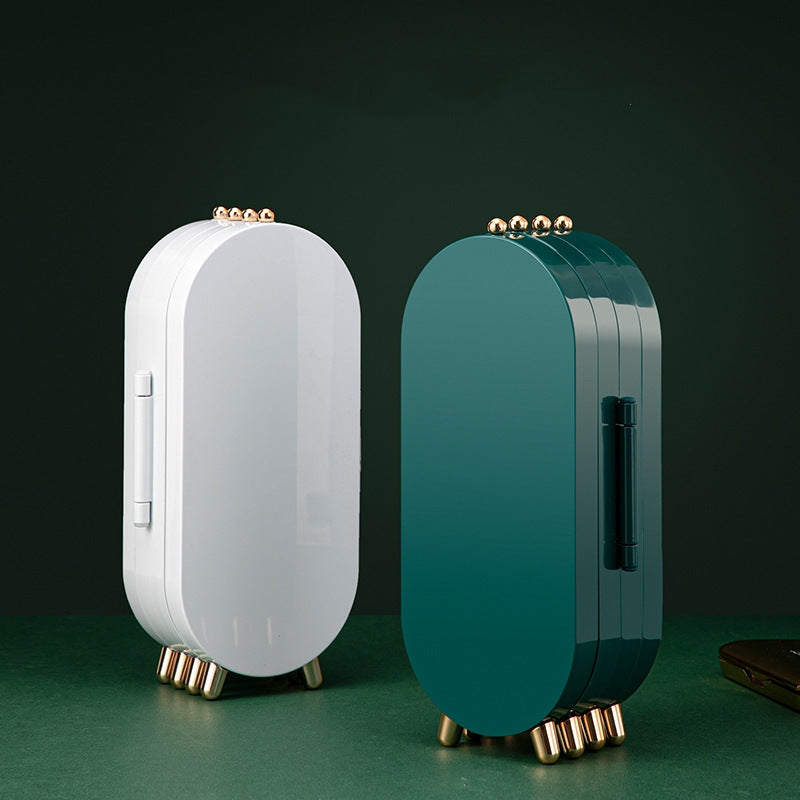 Foldable Jewely Box | Jewelry Box Organizer with Mirror | Earring Jewelry Box