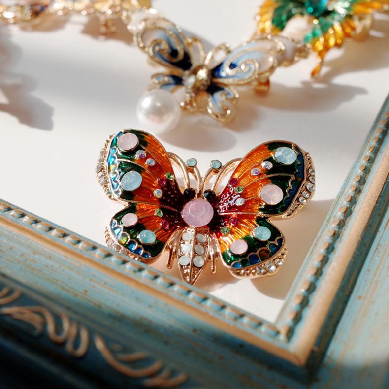 Butterfly Pearl Lapel Pin antique brooch jewelry