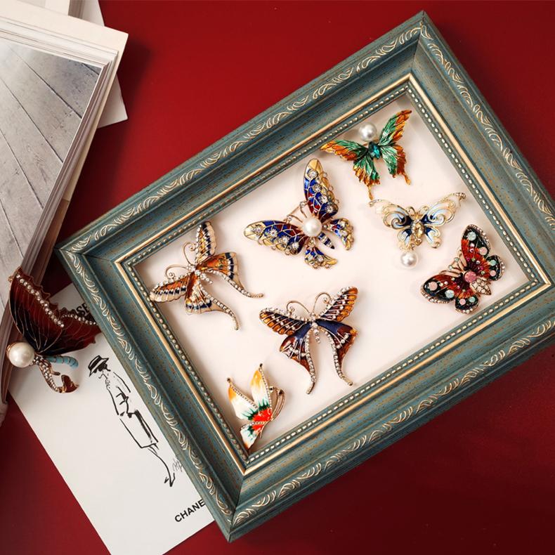 Butterfly Pearl Lapel Pin  brooch pin