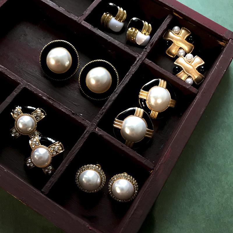 Square Pearl Sterling Silver Dainty Handmade Earrings-HugeTomato-HugeTomato