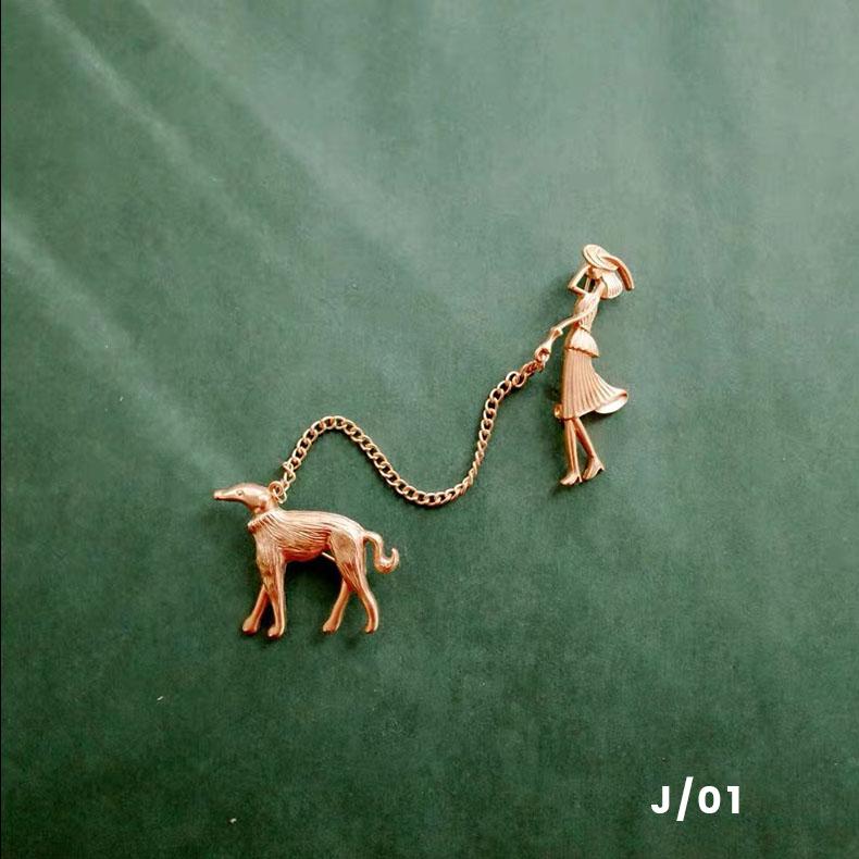 walk the dog Lapel Pin Brooch