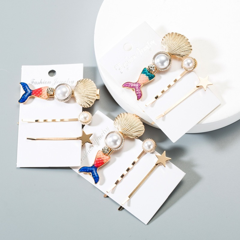 Pearl And Shell Mermaid Starfish Hairpin Pin