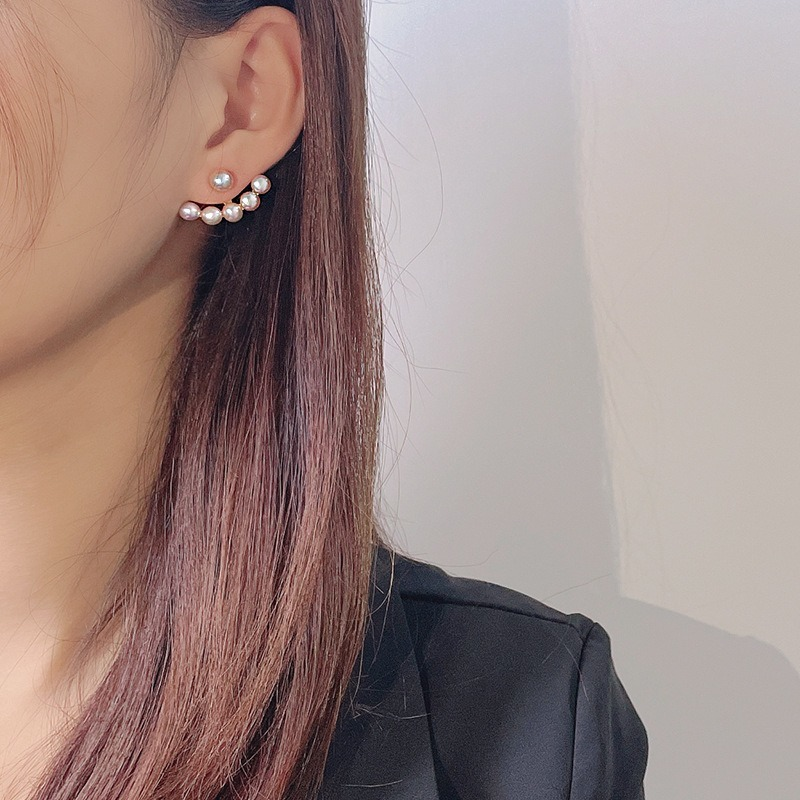 Freshwater Pearl Earrings Vintage Pearl Jackets Earrings in 14K Gold and Sterling Silver