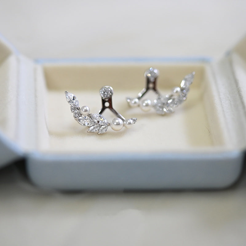 Wing Shaped Earring Jackets | Diamond Earring Jackets | Pearl Earring Jackets for Studs
