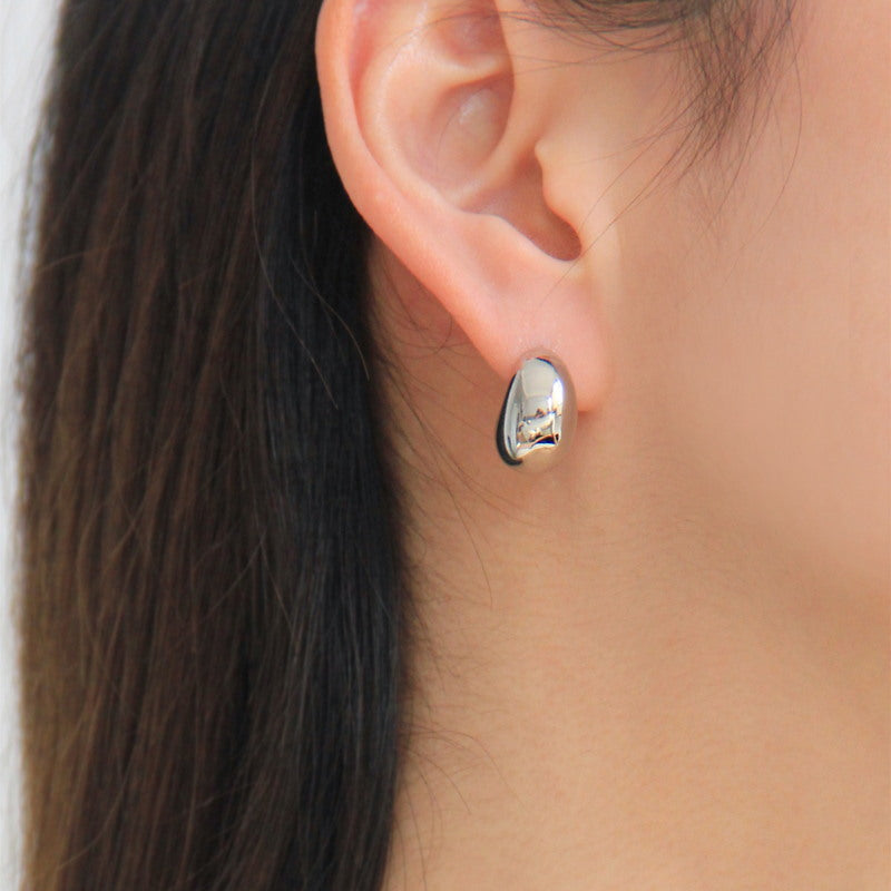 Pendientes de luna creciente de oro | Pendientes de aro de oro grueso | Pendientes de oro para mujer