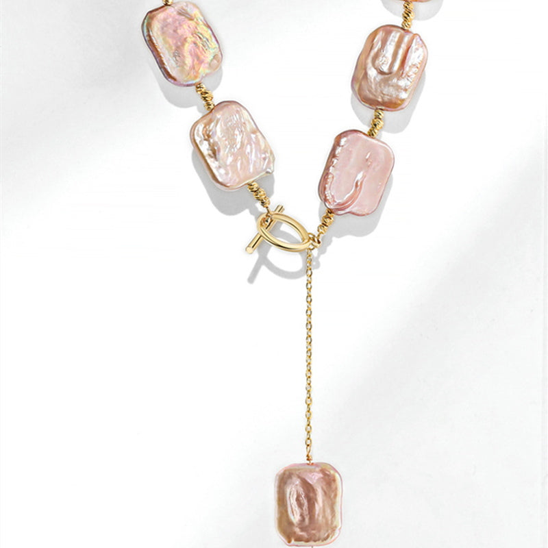 Purple Large Real Baroque Pearl Jewelry Set | Baroque Pearl Necklace | Baroque Pearl Earrrings | Baroque Pearl Bracelet (10-13mm)