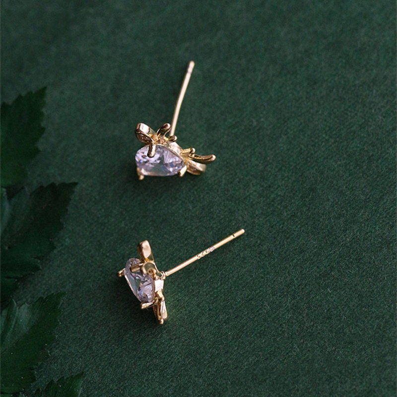 Pendientes de reno | Pendientes de cristal | Aretes de diamantes para mujer