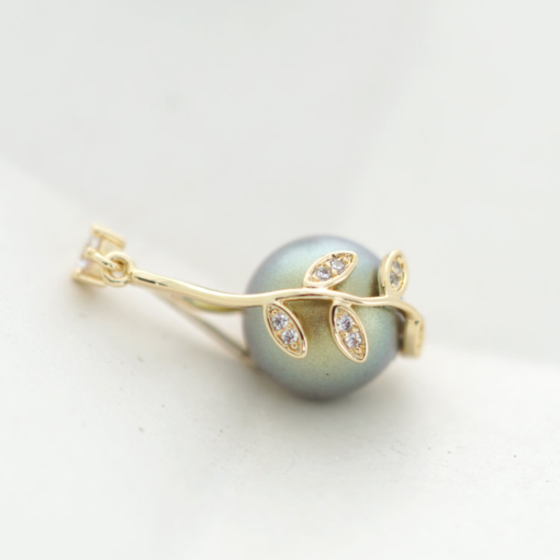 Pendientes colgantes de perlas estilo hoja para mujer, clip de pendiente o pendiente