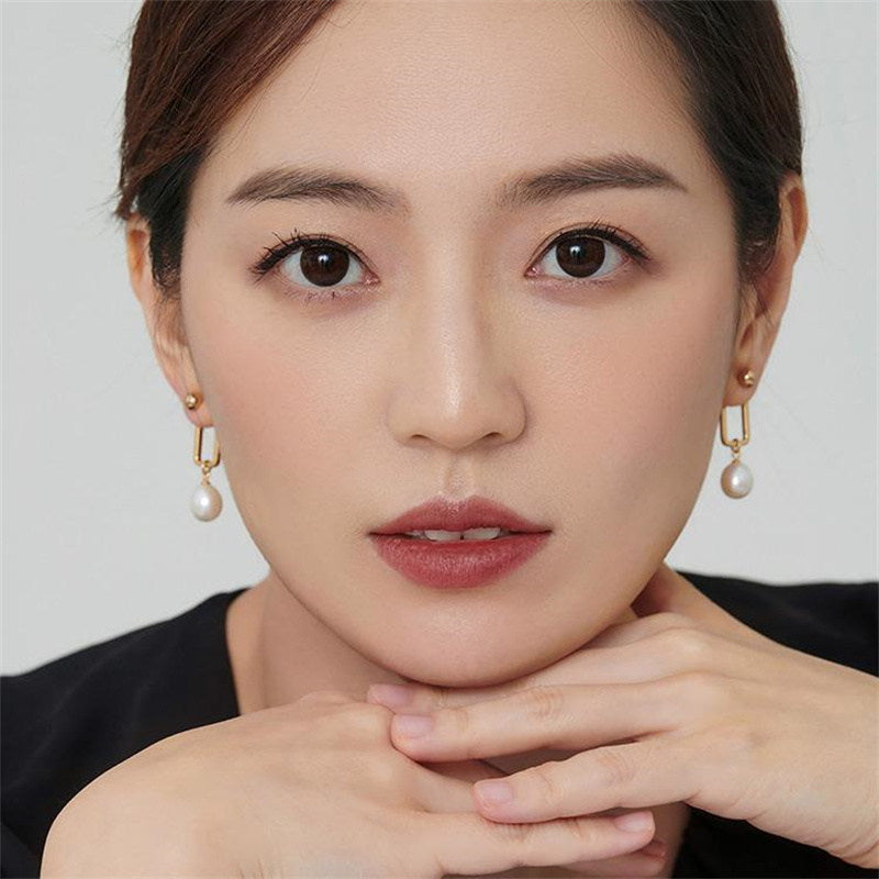 2 in 1 Pearl Drop Earrings | Pearl Stud Earrings | Pearl Earring Jackets with S925 Pins