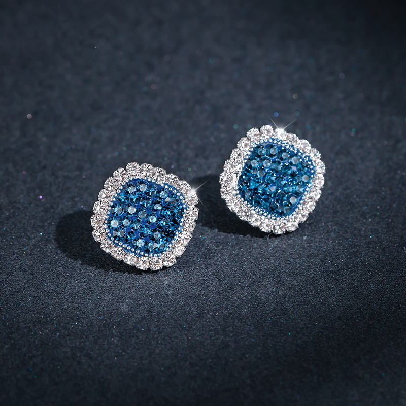 Pendientes colgantes de plata | Pendientes de clip para mujer | Pendientes de Circonitas con Borla de Metal