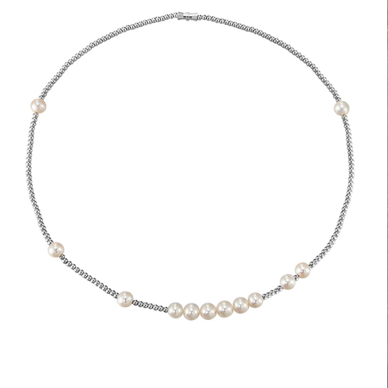 Men's Pearl Necklace | Freshwater Mens Pearl Necklace | Faux Pearl Necklace for Men