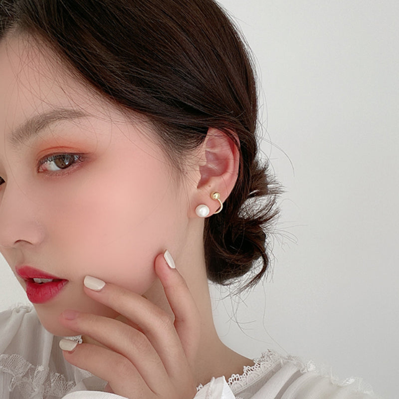 Perlenohrring-Jacken | Perlenohrstecker | Ohrring-Jacken mit Sterling-Silber-Stiften