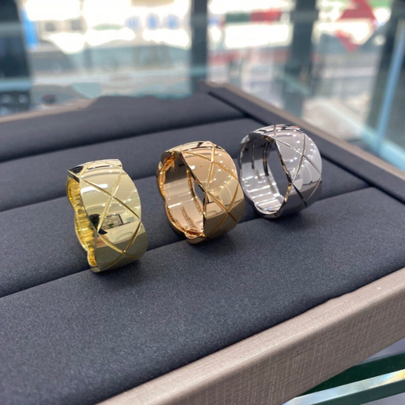 Wide Band Rings | Sterling Silver Ring with X Pattern | Wide Band Diamond Gold Ring for Women and Men