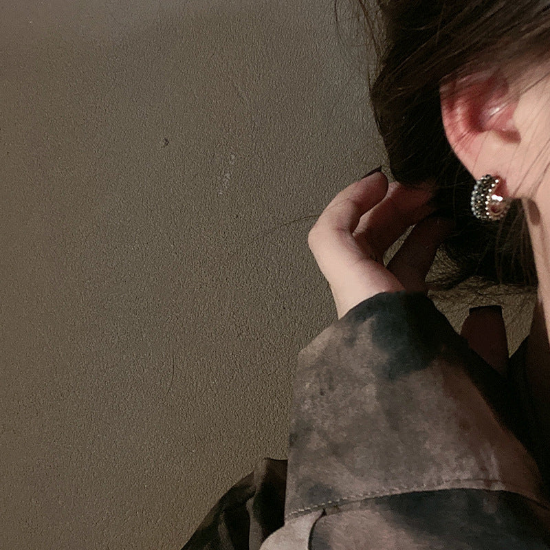 Vintage French Style Hoop Earrings for Women in 14K Gold Over Sterling Silver(2mm)