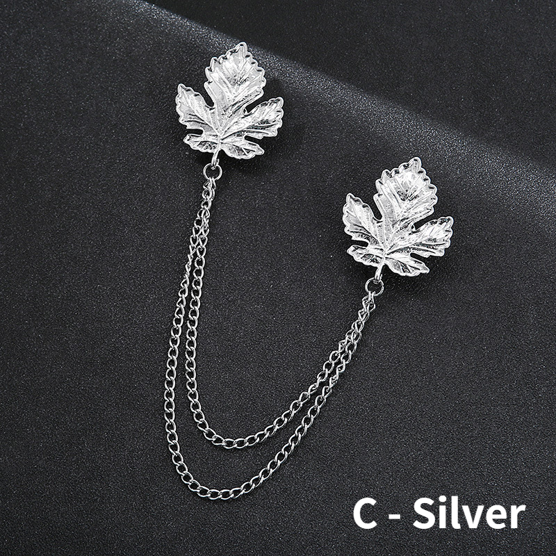 Chain Tassel Victory Brooch for Men Gold and Silver Designer Brooch Pin Collar Brooch for Men