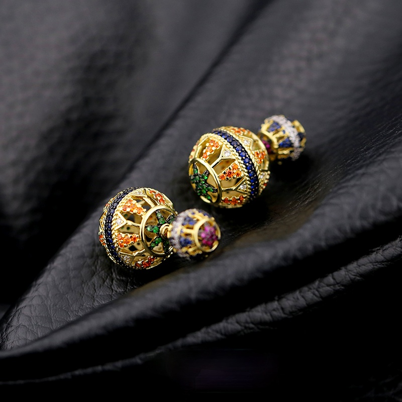 Tribalism Vintage Color Spheroidal Stud Earrings