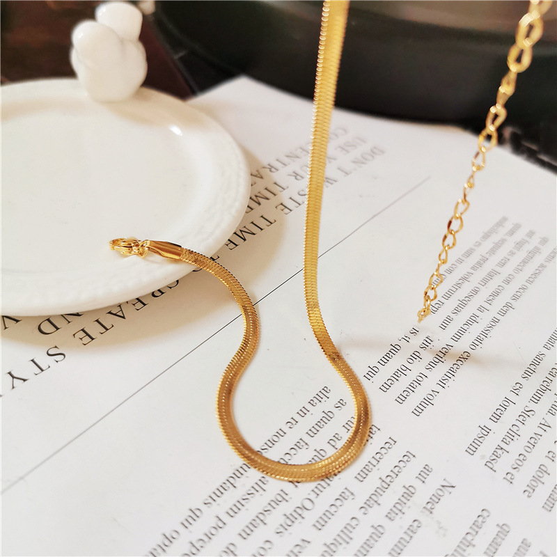 Snake Chain | Basic Snake Chain Necklace | Snake Chain in Gold and Silver