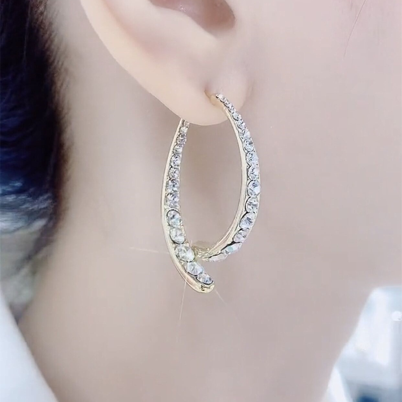 Front and Back Cross Earrings Artificial Crystal Designer Jewelry