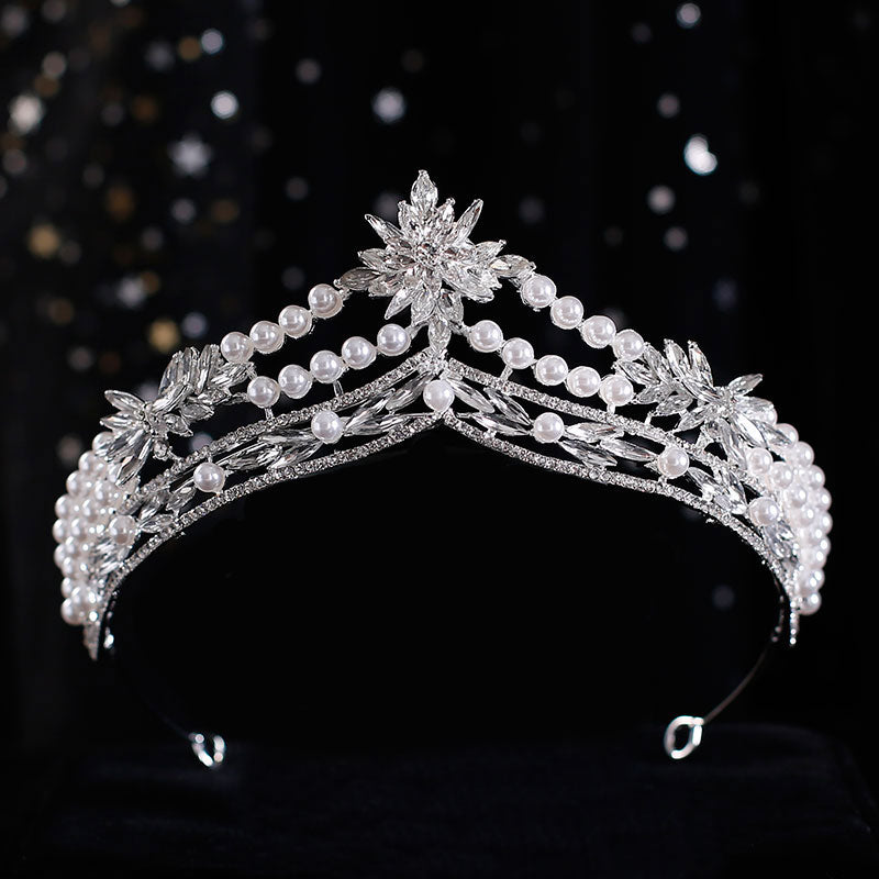 Wedding Tiaras | Pearl Wedding Crown | Diamond Bridal Crown for Wedding