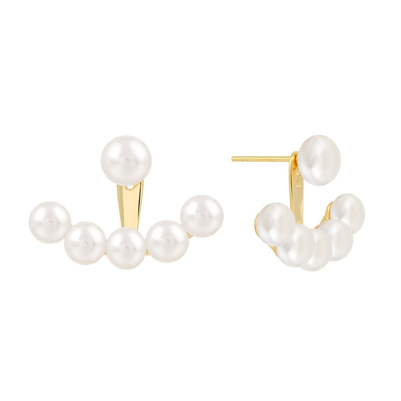 Freshwater Pearl Earrings Vintage Pearl Jackets Earrings in 14K Gold and Sterling Silver