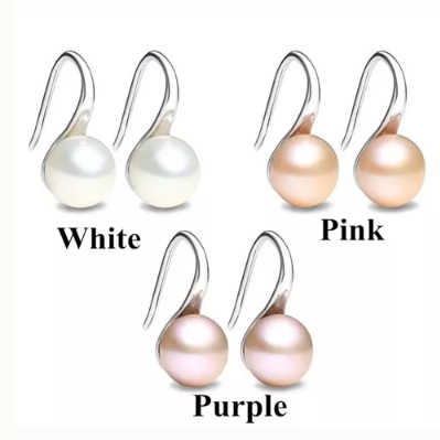 AAAA Freshwater Pearl Drop Earrings S925 | Real Pearl Earrings in Sterling Silver and 14k Gold Plated Pin