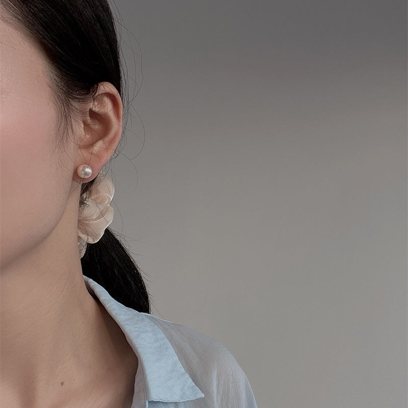 Pendientes de perlas de agua dulce | Pendientes sin perforar | Pendientes de clip cómodos para mujer (6-7 mm)