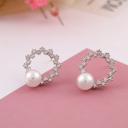 Real Pearl Earrings | Pearl Drop Earrings | Hoop Earrings with Pearls (6MM)