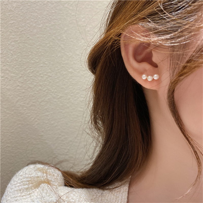 Gold Tassel Jacket Freshwater Pearl Earrings | Pearl Jacket Earrings | Real Pearl Earrings with Sterling Silver Pins