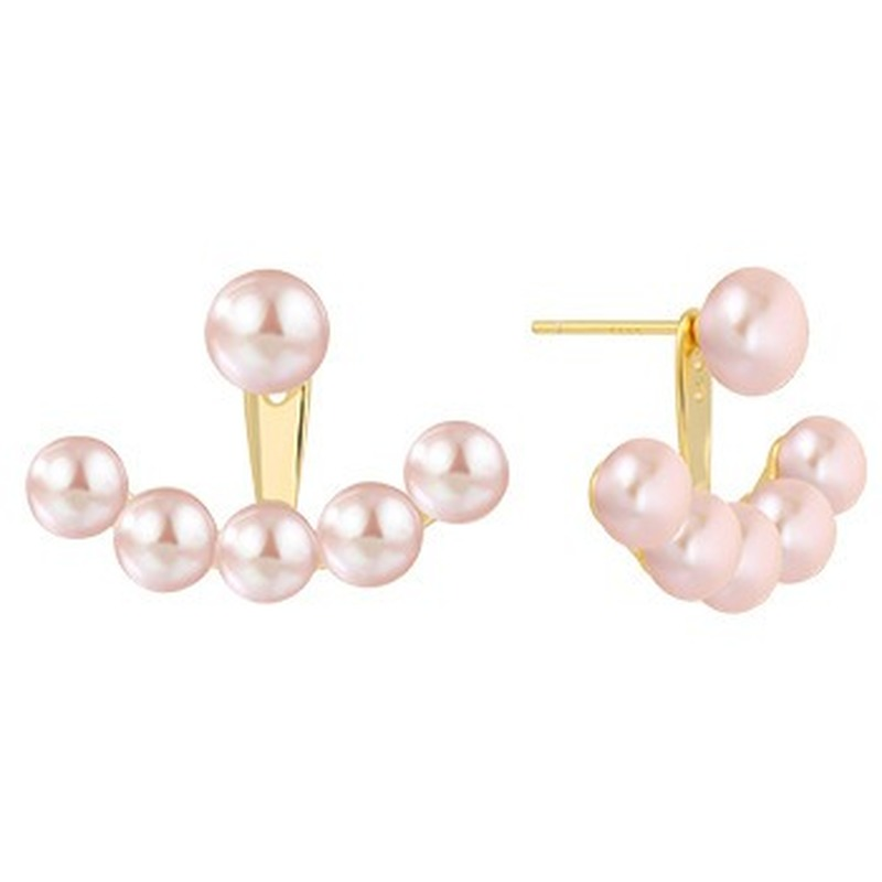 Freshwater Pearl Earrings Vintage Pearl Jackets Earrings in 14K Gold and Sterling Silver