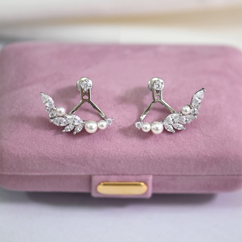 Wing Shaped Earring Jackets | Diamond Earring Jackets | Pearl Earring Jackets for Studs