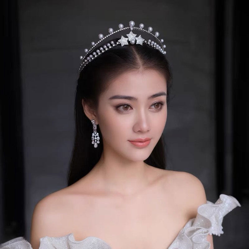 Wedding Tiaras | Pearl Wedding Crown | Diamond Bridal Crown for Wedding