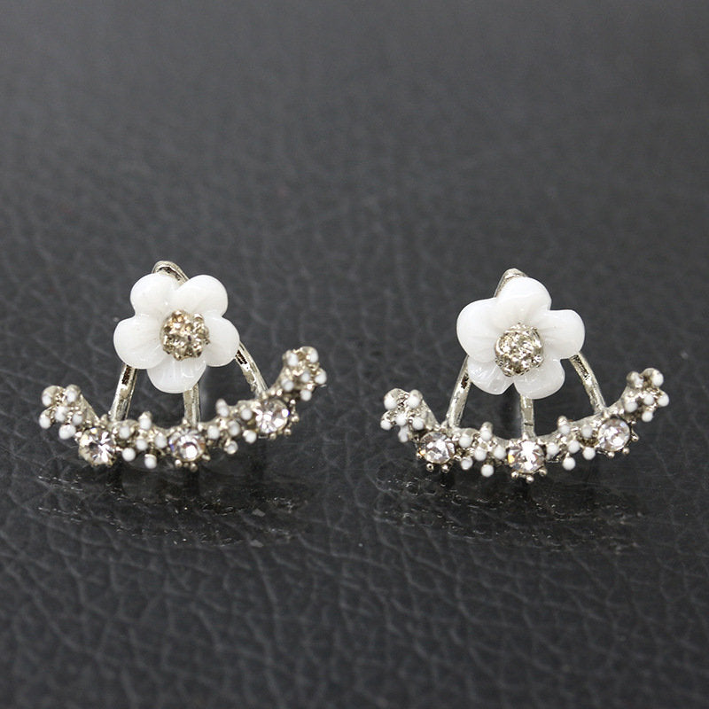Daisy Stud Earrings | Flower Earring Jackets | Detachable Jacket Earrings with Sterling Silver Pins