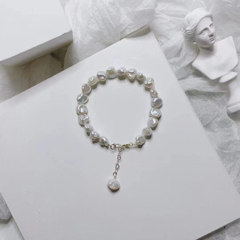 AAA Baroque Pearl Jewelry Set | Baroque Pearl Necklace | Baroque Pearl Bracelet (5-6mm)