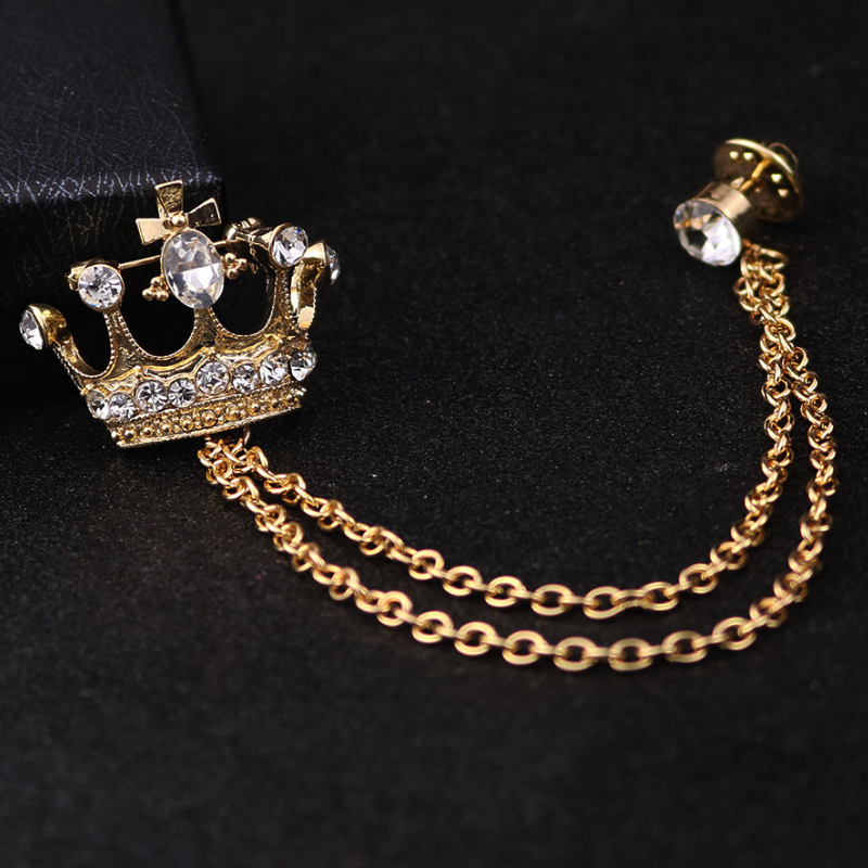 golden_crown_brooch_for_men