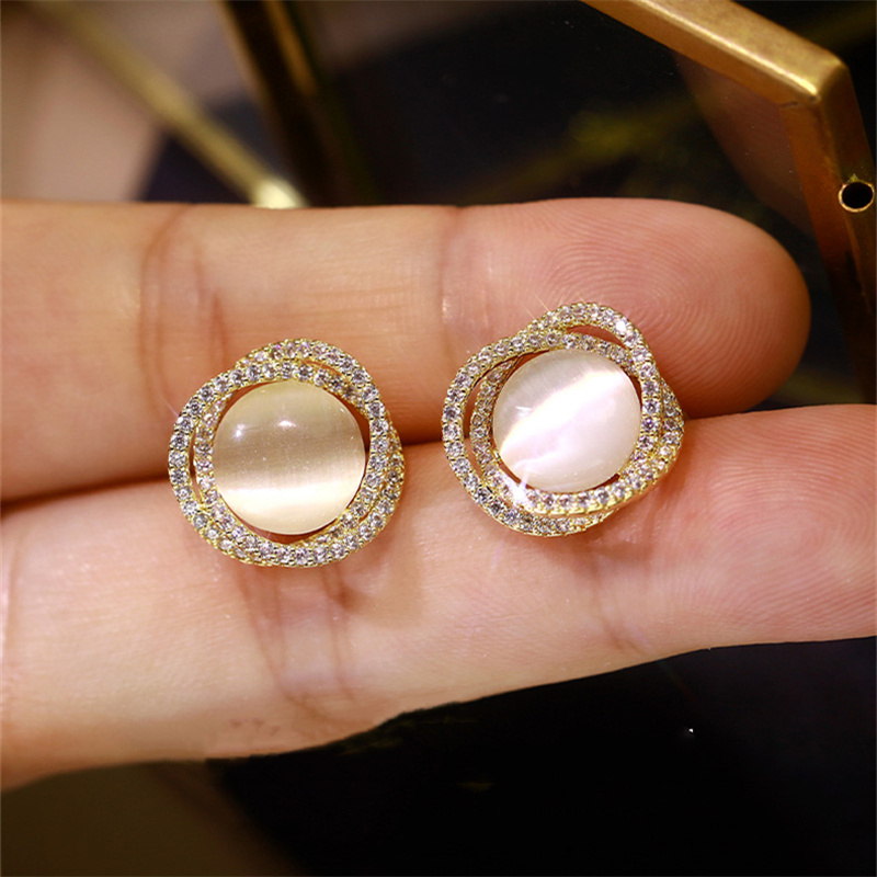 moonstone earring studs