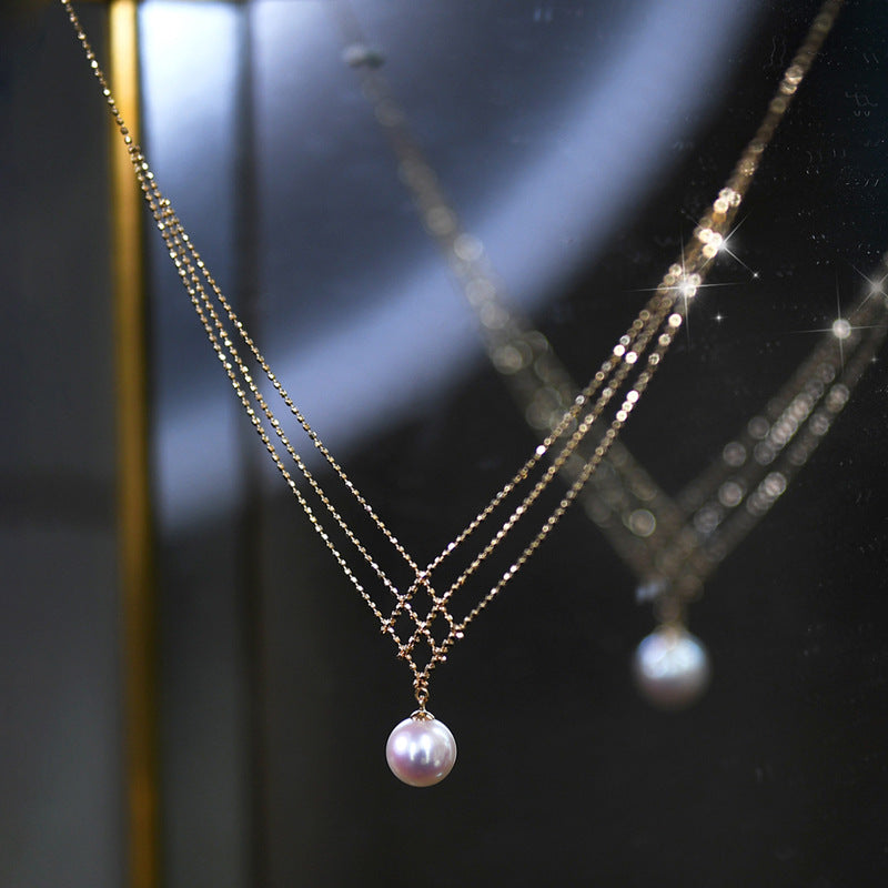 multistrand pearl pendant necklace