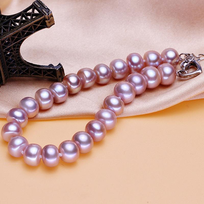 7-8mm Freshwater Pearl Bracelet in Sterling Silver Clasp (White, Pink, Purple Pearl, Adjustable Length)