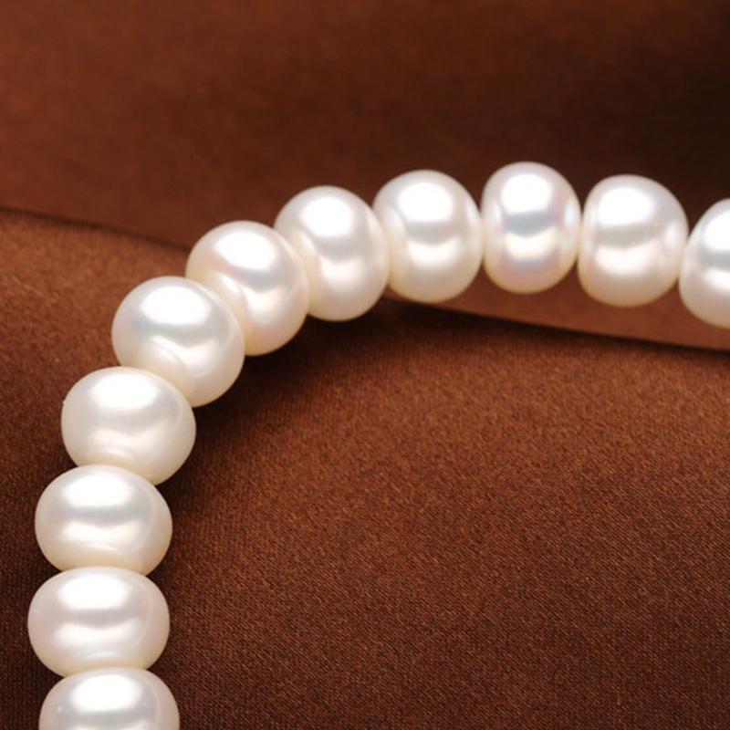 8-9mm Freshwater Cultured Pearl Bracelet with Crystal Ball Adjustable Bracelet
