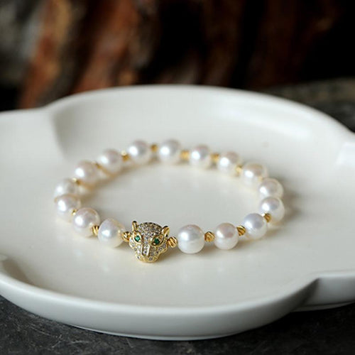 Baroque Freshwater Pearl Leopard Bracelets Handmade Jewelry
