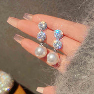 法国【设计师】Bella Monroe 璀璨女主锆石珍珠耳环轻奢小香风耳坠