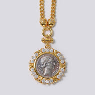 Roman Ancient Coin Necklace | Gold Vintage Necklace | 18K Gold Plated Necklaces for 3 Styles Available