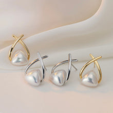 ピアス STONEHENgE silver pearl earrings StoneHenge 14K Pearl Earrings P1312 Silver 925 Cubic Crystal